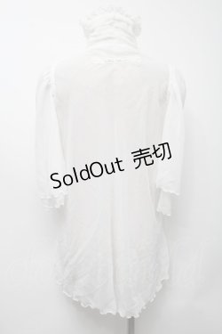 画像2: alice auaa / スタンドカラーシフォンブラウス  白 S-25-09-25-037-AA-BL-HR-ZS