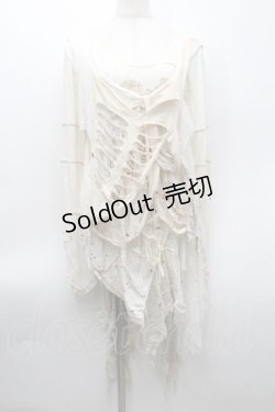 画像1: DARK RED  RUM / クラッシュレイヤードカットソー  キナリ S-25-09-25-038-HN-TO-HR-ZS