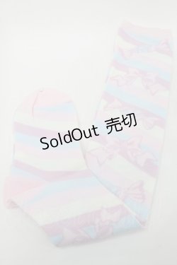 画像1: Angelic Pretty / キャンディボーダーオーバーニー  ピンクｘサックス S-25-09-25-005-AP-AC-HR-ZS