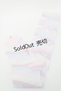 画像2: Angelic Pretty / キャンディボーダーオーバーニー  ピンクｘサックス S-25-09-25-005-AP-AC-HR-ZS