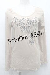 GRAMM / プリント半袖カットソー  ベージュ S-25-09-25-041-HN-TO-HR-ZS