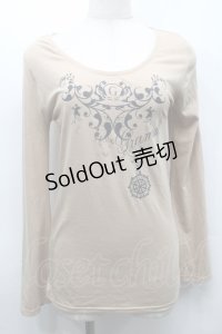GRAMM / プリント半袖カットソー  ベージュ S-25-09-25-041-HN-TO-HR-ZS