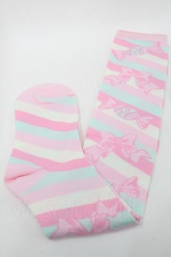 画像1: Angelic Pretty / キャンディボーダーオーバーニー  ピンクｘミント S-25-09-25-006-AP-AC-HR-ZS