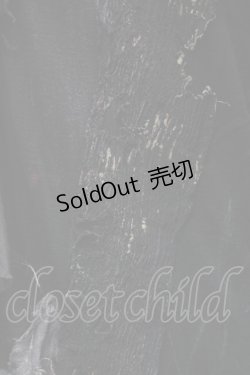 画像4: DARK RED  RUM / クラッシュデザインZIPカーディガン  黒 S-25-09-25-044-HN-TO-HR-ZS