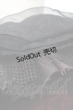 画像6: DARK RED  RUM / クラッシュデザインZIPカーディガン  黒 S-25-09-25-044-HN-TO-HR-ZS