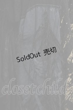 画像4: DARK RED  RUM / クラッシュデザインカーディガン  黒 S-25-09-25-046-HN-TO-HR-ZS