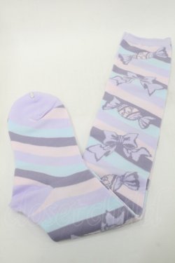 画像1: Angelic Pretty / キャンディボーダーオーバーニー  ラベンダーｘピンク S-25-09-25-007-AP-AC-HR-ZS