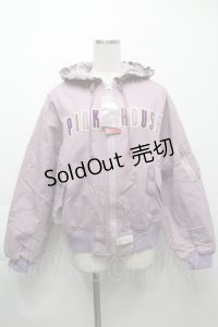 PINK HOUSE / 雛菊ロンド刺繍フードブルゾン  ラベンダー S-25-09-25-050-LO-CO-AS-ZS
