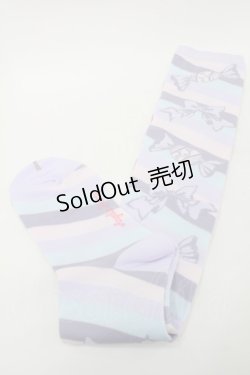 画像2: Angelic Pretty / キャンディボーダーオーバーニー  ラベンダーｘピンク S-25-09-25-007-AP-AC-HR-ZS