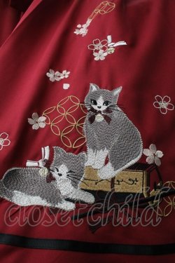 画像5: Amavel / 鈴猫みくじの縁結スカート  赤 S-25-09-25-051-CA-SK-HR-ZS