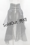 NAOTO SEVEN / 鱗レザーコルセットオーバースカート  黒 S-25-09-25-052-HN-JA-HR-ZS