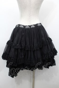 画像2: h.naoto Blood / ボリュームチュール重ねスカート  黒 S-25-09-25-054-HN-SK-HR-ZS