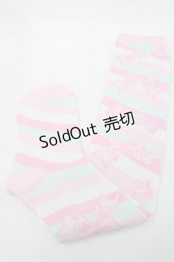 画像1: Angelic Pretty / キャンディボーダーオーバーニー  ピンクｘミント S-25-09-25-008-AP-AC-HR-ZS