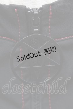 画像3: KILL STAR / レザーサスペンダー付きスカート  黒ｘ赤 S-25-09-25-058-SL-SK-HR-ZS