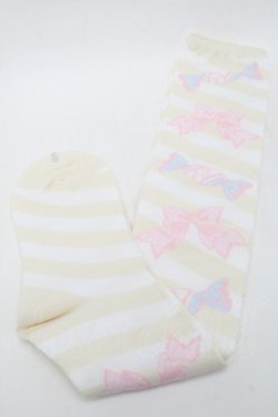 画像1: Angelic Pretty / キャンディボーダーオーバーニー  アイボリー S-25-09-25-009-AP-AC-HR-ZS