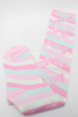 画像1: Angelic Pretty / キャンディボーダーオーバーニー  ピンクｘミント S-25-09-25-010-AP-AC-HR-ZS