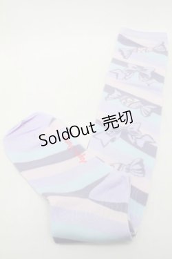 画像2: Angelic Pretty / キャンディボーダーオーバーニー  ラベンダーｘピンク S-25-09-25-011-AP-AC-HR-ZS