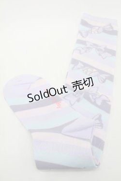 画像2: Angelic Pretty / キャンディボーダーオーバーニー  ラベンダーｘピンク S-25-09-25-014-AP-AC-HR-ZS