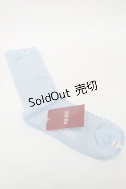 画像2: PINK HOUSE / ロゴ&リボン付きソックス  サックス S-25-09-25-016-LO-ZA-HR-ZS