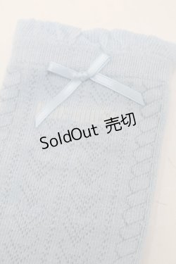 画像3: PINK HOUSE / ロゴ&リボン付きソックス  サックス S-25-09-25-016-LO-ZA-HR-ZS