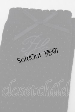 画像3: PINK HOUSE / リボンロゴソックス  黒 S-25-09-25-018-LO-ZA-HR-ZS