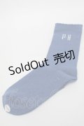 PINK HOUSE / PHロゴ入りソックス  ブルー S-25-09-25-019-LO-ZA-HR-ZS