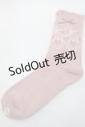 PINK HOUSE / Rambler Berry Lace柄ソックス  ピンク S-25-09-25-021-LO-ZA-HR-ZS