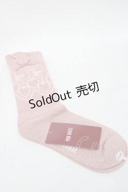 画像2: PINK HOUSE / Rambler Berry Lace柄ソックス  ピンク S-25-09-25-021-LO-ZA-HR-ZS