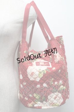画像1: PINK HOUSE / ベリーローズ柄バケツバッグ  赤 S-25-09-25-029-LO-BG-AS-ZT501