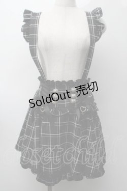 画像1: LIZ LISA / レースアップサスペンダー付スカパン  黒ｘ白 S-25-09-27-052-LO-PA-AS-ZS