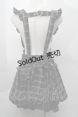画像2: LIZ LISA / レースアップサスペンダー付スカパン  黒ｘ白 S-25-09-27-052-LO-PA-AS-ZS