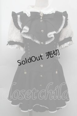 画像1: LIZ LISA / ラッフルリボンセットアップ  黒 S-25-09-27-054-LO-OP-AS-ZS