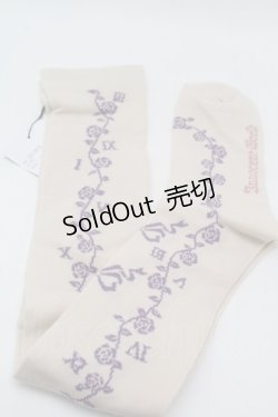 画像2: Innocent World / 野に咲く薔薇のオーバーニー  アイボリーｘパープル S-25-09-27-008-IW-ZA-HR-ZS