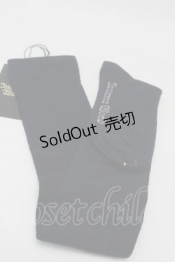 画像2: Innocent World / クロスとユリ紋章の透かしオーバーニー  紺 S-25-09-27-015-IW-ZA-HR-ZS