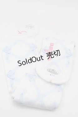 画像2: BABY,THE STARS SHINE BRIGHT / ストライプリボンレースアップ柄オーバーニーソックス  サックス S-25-09-27-018-BA-ZA-HR-ZS