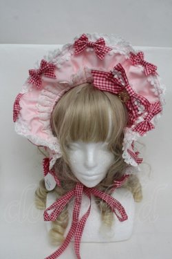 画像2: BABY,THE STARS SHINE BRIGHT / Flancesca Ribbonボンネット  赤ｘピンク S-25-09-27-021-BA-ZA-HR-ZS