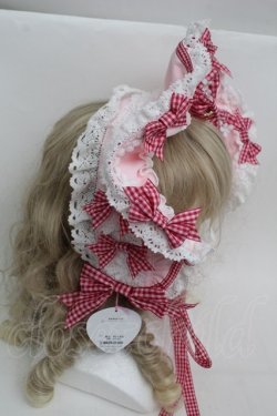 画像3: BABY,THE STARS SHINE BRIGHT / Flancesca Ribbonボンネット  赤ｘピンク S-25-09-27-021-BA-ZA-HR-ZS