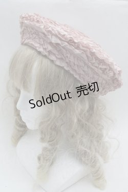 画像1: PINK HOUSE / ローンフリルベレー帽  ピンク S-25-09-27-024-LO-AC-AS-ZS