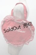 PINK HOUSE / ロゴ刺繍ハートフリルバッグ  赤 S-25-09-27-033-LO-AC-HR-ZS