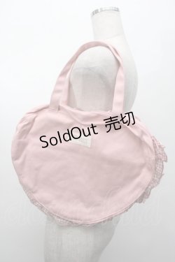 画像2: PINK HOUSE / ロゴ刺繍ハートフリルバッグ  ピンク S-25-09-27-034-LO-AC-HR-ZS