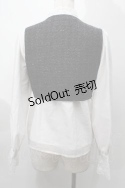 画像2: Rojita / ツイードベスト付きシアーブラウス  黒ｘ白 S-25-09-27-041-LO-TO-AS-ZS