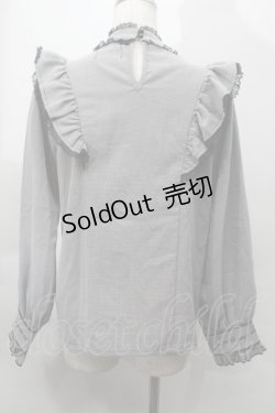 画像2: Rojita / ロゴボウタイブラウス  黒ｘ白 S-25-09-27-043-LO-BL-AS-ZS