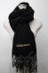 画像1: BABY,THE STARS SHINE BRIGHT / ロゴ刺繍ストール  黒 S-25-09-29-035-BA-ZA-AS-ZT485 (1)