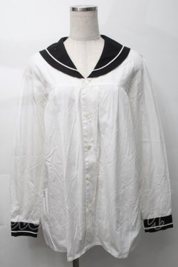 画像1: ネバアランド / セーラーブラウス  白 S-25-09-29-041-LO-BL-HR-ZS