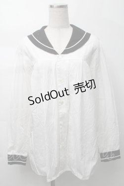 画像1: ネバアランド / セーラーブラウス  白 S-25-09-29-041-LO-BL-HR-ZS