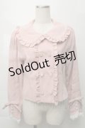 mille fille closet by LODISPOTTO / Mysteriousフリルフラットカラージャケット  ピンク S-25-09-29-045-LO-JA-HR-ZS
