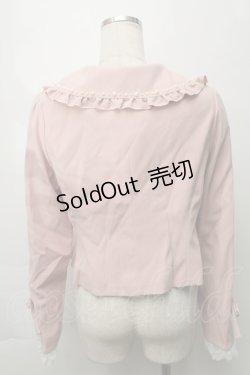 画像2: mille fille closet by LODISPOTTO / Mysteriousフリルフラットカラージャケット  ピンク S-25-09-29-045-LO-JA-HR-ZS