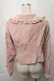画像2: mille fille closet by LODISPOTTO / Mysteriousフリルフラットカラージャケット  ピンク S-25-09-29-045-LO-JA-HR-ZS (2)