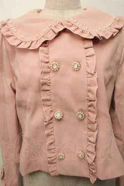画像3: mille fille closet by LODISPOTTO / Mysteriousフリルフラットカラージャケット  ピンク S-25-09-29-045-LO-JA-HR-ZS