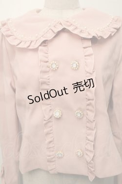 画像3: mille fille closet by LODISPOTTO / Mysteriousフリルフラットカラージャケット  ピンク S-25-09-29-045-LO-JA-HR-ZS